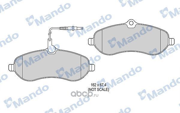 Колодки тормозные PEUGEOT Expert (07-) CITROEN Jumpy (07-) передние (4шт.) MANDO. Артикул MBF015481