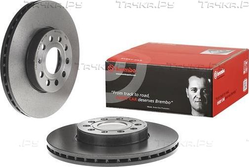 Тормозной диск Brembo PRIME LINE - UV Coated передний для Volkswagen Jetta VII 2017-2026. Артикул 09.9145.11