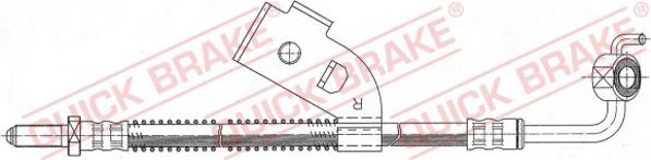 Тормозной шланг Quick Brake передний правый для Ford Escort V 1990-1995. Артикул 70.902