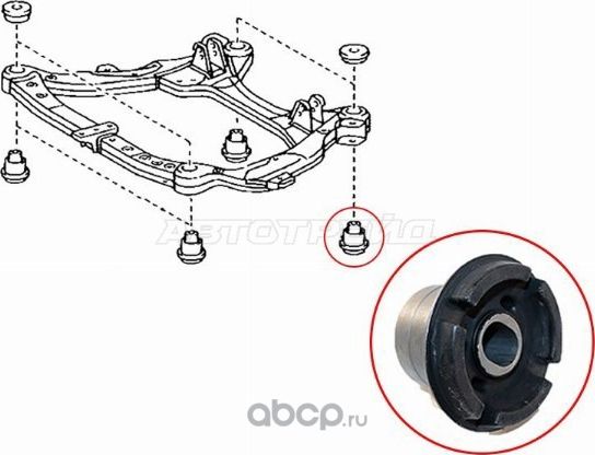 Сайлентблок подрамника (SAT). Артикул ST5221728010