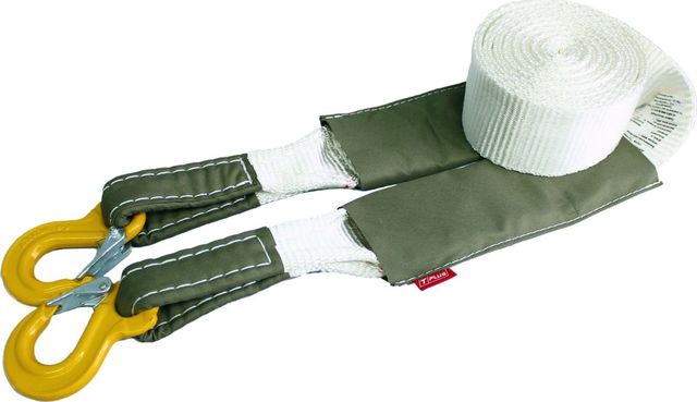 Ремень буксировочный эластичный Tplus 4.5 т 5 м серия Туризм Крюк/Крюк. Артикул T004992