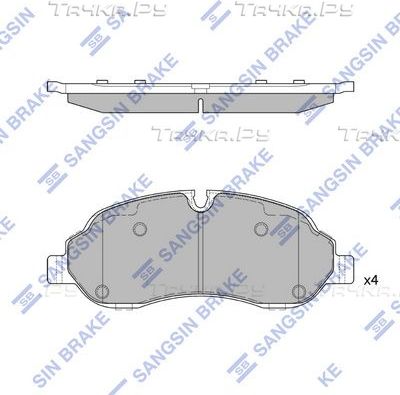Тормозные колодки Sangsin Hi-Q передние для Ford Transit Custom I 2012-2026. Артикул SP2583