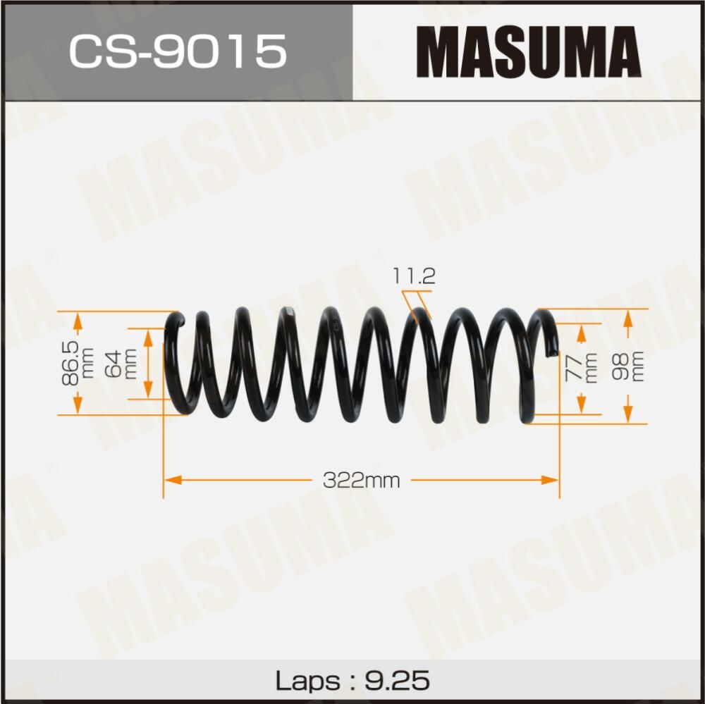 Пружина подвески MASUMA. Артикул CS9015