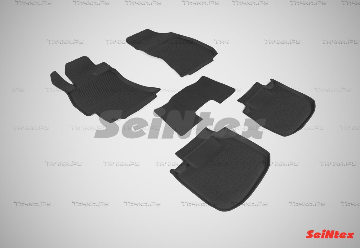 Коврики резиновые Seintex с высоким бортиком для салона Subaru Outback V 2015-2026. Артикул 87485