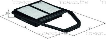Воздушный фильтр Mahle-Knecht для Honda Stream I 2001-2006. Артикул LX 1562