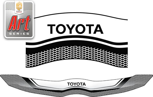 Дефлектор СА Пластик для капота (Серия Art черная) Toyota Verso 2012-2018. Артикул 2010011512698
