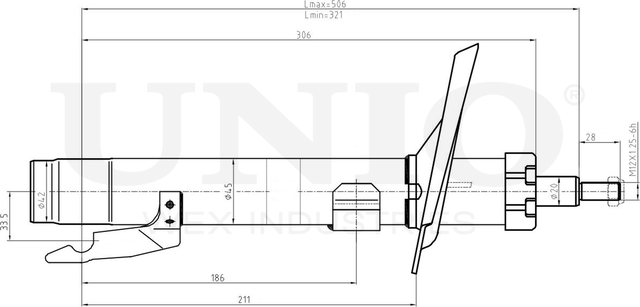 Амортизатор подвески (Unio). Артикул SAB-10611