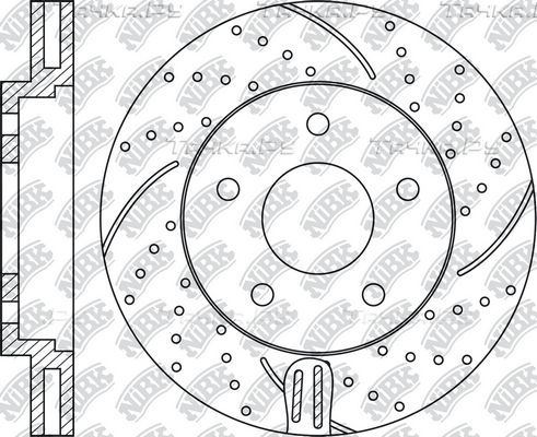 Тормозной диск NiBK передний для Nissan Juke I 2010-2019. Артикул RN1303DSET