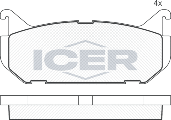 Тормозные колодки Icer задние для Mazda MX-6 1992-1997. Артикул 181110