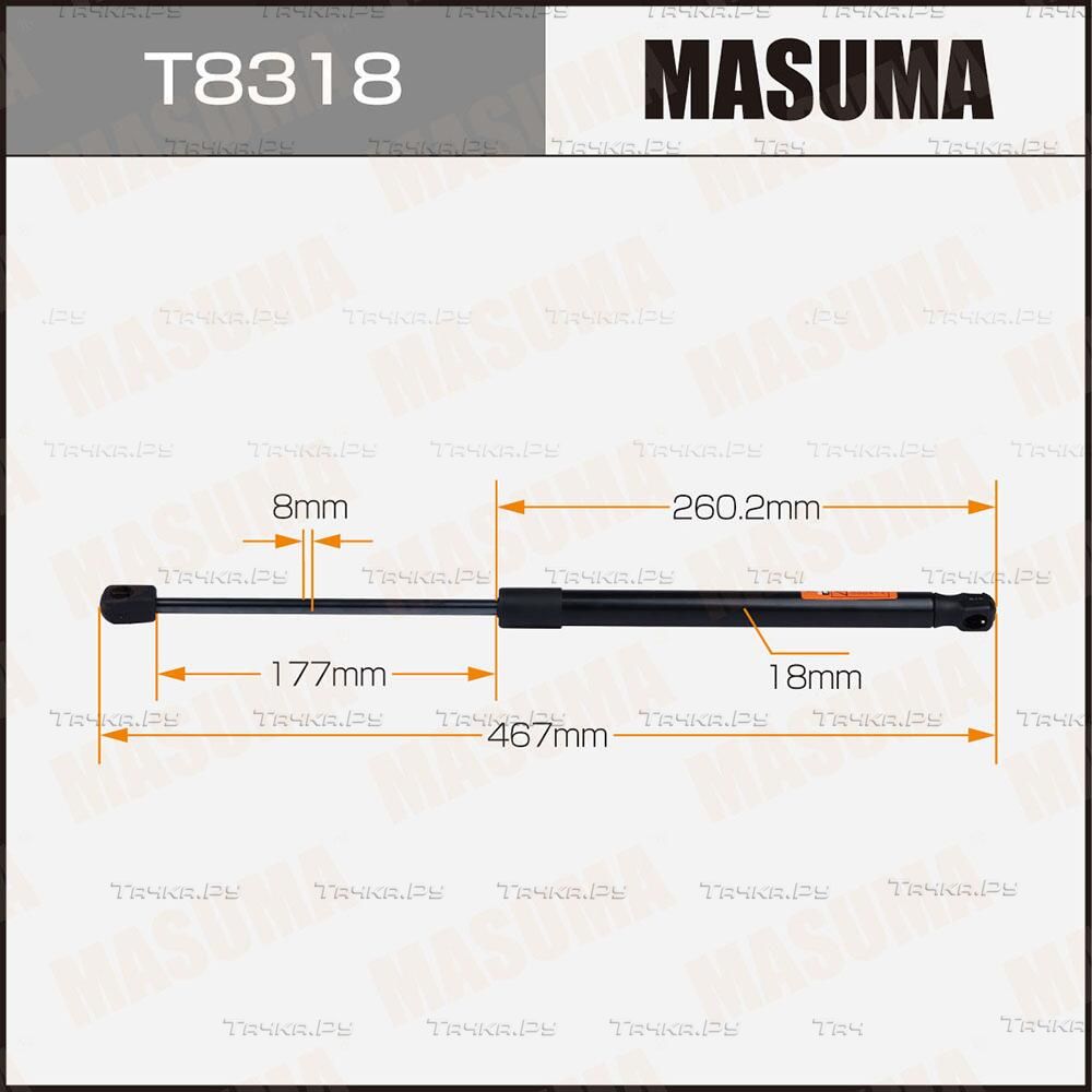 Амортизатор (упор) багажника Masuma. Артикул T8318