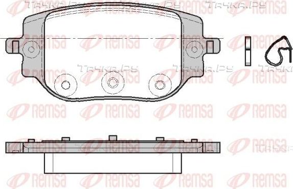 Тормозные колодки Remsa задние для Citroen Jumpy III 2016-2026. Артикул 1965.00