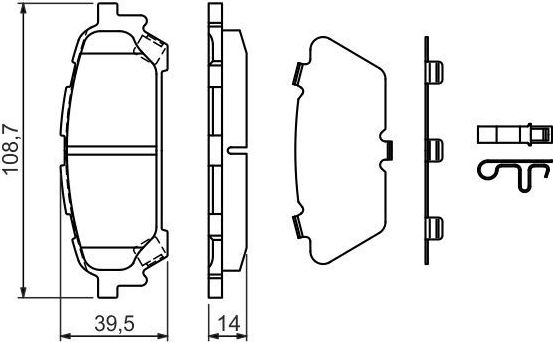 Тормозные колодки Bosch. Артикул 0 986 494 232