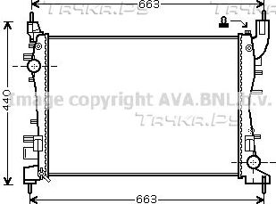 Радиатор охлаждения двигателя AVA. Артикул FTA2358