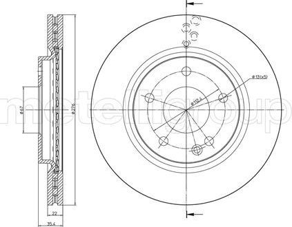 Тормозной диск Trusting задний для Volkswagen Multivan T6 2015-2026. Артикул DF977