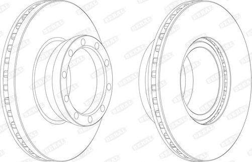 Тормозной диск BERAL передний для MAN M2000 1995-2007. Артикул BCR146A