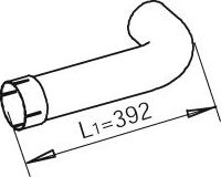 Глушитель (труба приемная) Dinex для MAN TGM 2005-2026. Артикул 48219