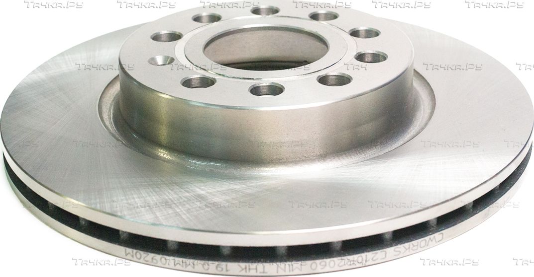 Тормозной диск Cworks передний для Volkswagen Golf VI 2007-2013. Артикул C210R2060