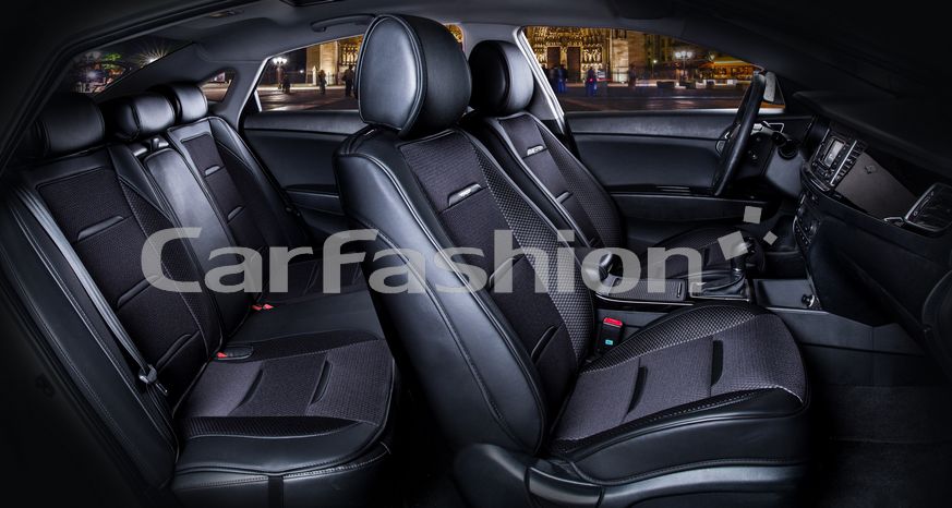 Накидки универсальные CarFashion Business Plus для авто, цвет Черный/Черный/Черный. Артикул 22443