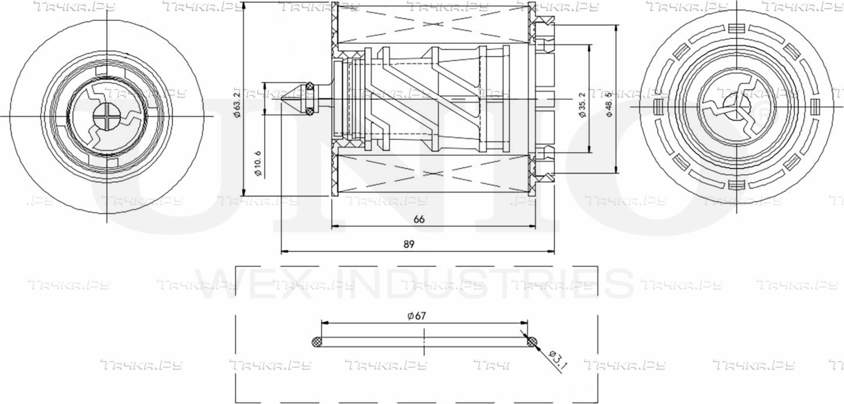 Фильтр масляный (Unio). Артикул FLT-20073