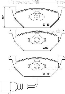 Тормозные колодки Mintex передние для Skoda Octavia A5 2004-2013. Артикул MDB2040