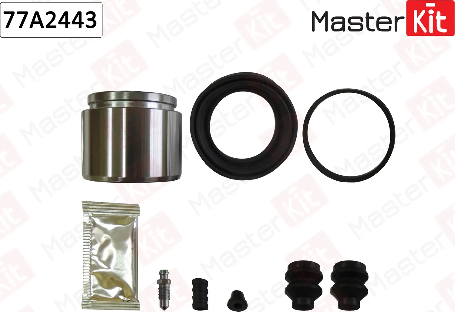 77A2443 Ремкомплект тормозного суппорта + поршень Kia SPORTAGE (K00) 1994 - 2004  RETONA (CE) 1999 - (Master KIT). Артикул 77a2443