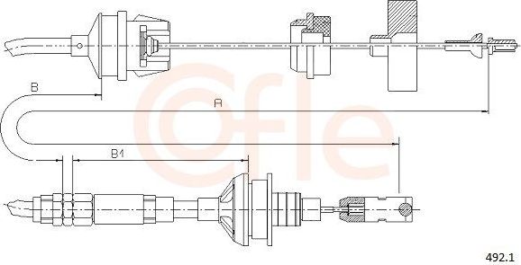 Трос сцепления Cofle. Артикул 492.1
