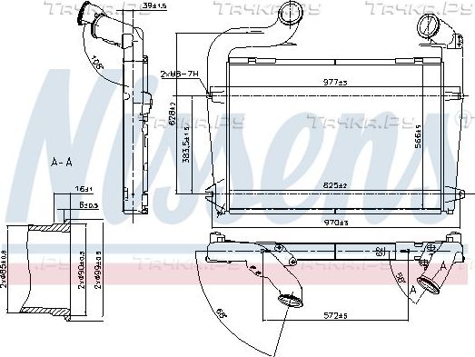 Интеркулер Nissens для Scania G 2011-2015. Артикул 97061