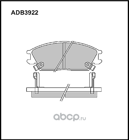 Колодки тормозные дисковые | перед | (Allied Nippon). Артикул ADB3922