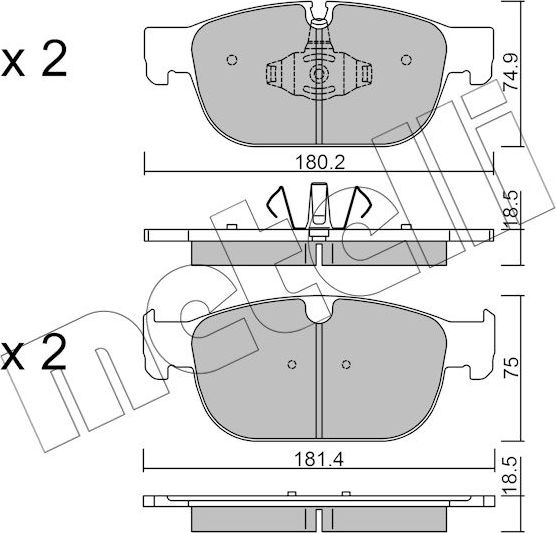 Тормозные колодки Metelli. Артикул 22-1120-0