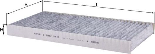 Салонный фильтр Mahle-Knecht. Артикул LAK 78
