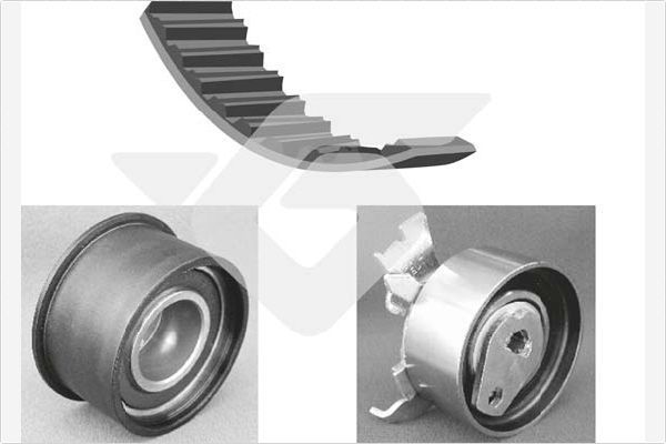 Ремень ГРМ с роликами (комплект) Hutchinson. Артикул KH 407