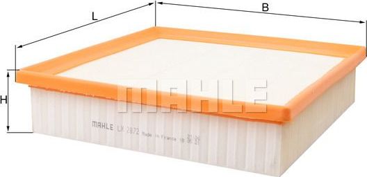 Воздушный фильтр Mahle. Артикул LX 2872