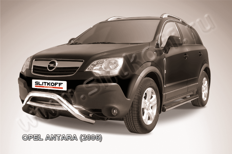 Кенгурятник Slitkoff d76 низкий для Opel Antara 2006-2011. Артикул OPAN001