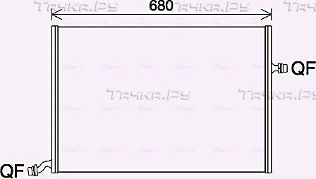 Радиатор охлаждения двигателя AVA. Артикул MS2712