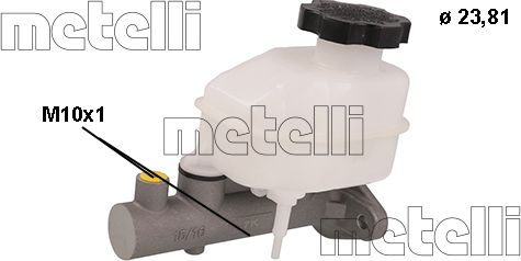 Тормозной цилиндр главный Metelli (алюминий). Артикул 05-0824