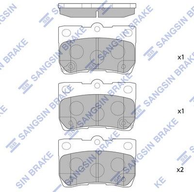 Тормозные колодки Sangsin Hi-Q. Артикул SP2083