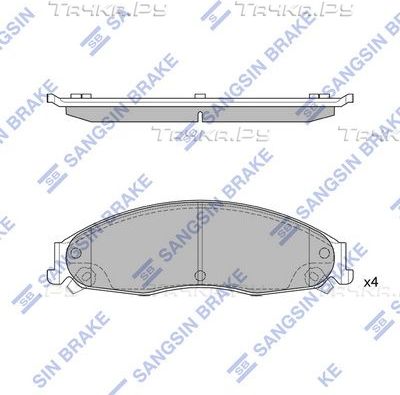 Тормозные колодки Sangsin Hi-Q. Артикул SP2250