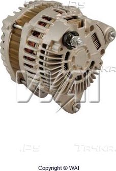 Генератор WAI для Nissan Micra K12 2005-2010. Артикул 11344N