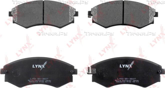 Тормозные колодки LYNXauto передние для Hafei Sigma 2000-2009. Артикул BD-3607