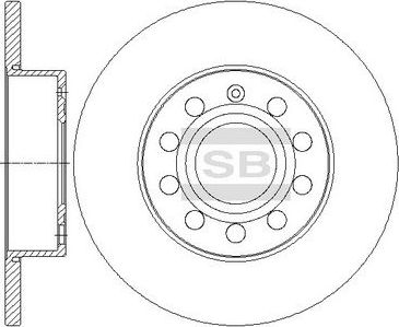 Тормозной диск Sangsin Hi-Q. Артикул SD5407