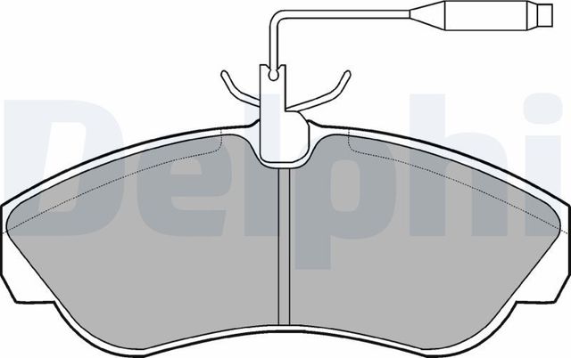 Тормозные колодки Delphi (Low-Metallic) передние для Fiat Ducato II 1994-2002. Артикул LP878