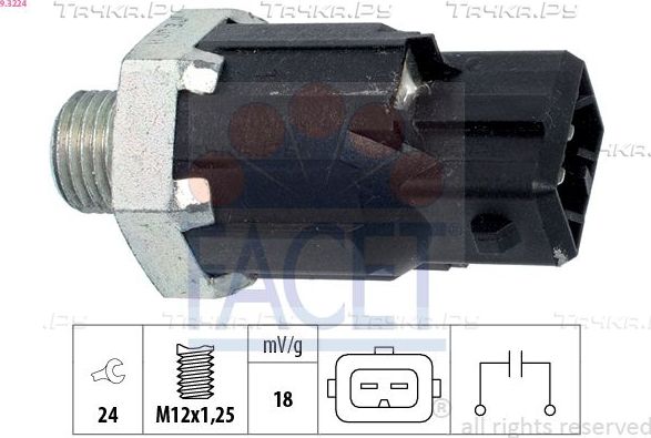 Датчик детонации Facet Made in Italy - OE Equivalent для Renault 19 II 1991-1996. Артикул 9.3224