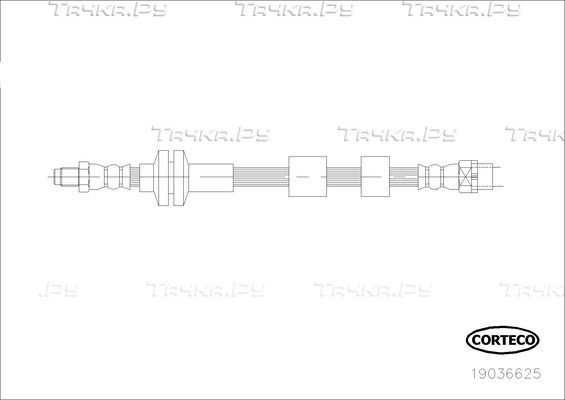 Тормозной шланг Corteco передний для BMW 1 I (E81/E82/E87/E88) 2004-2012. Артикул 19036625