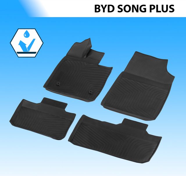Коврики в салон автомобиля Rival для BYD Song Plus 2020-2026. Артикул 10701001
