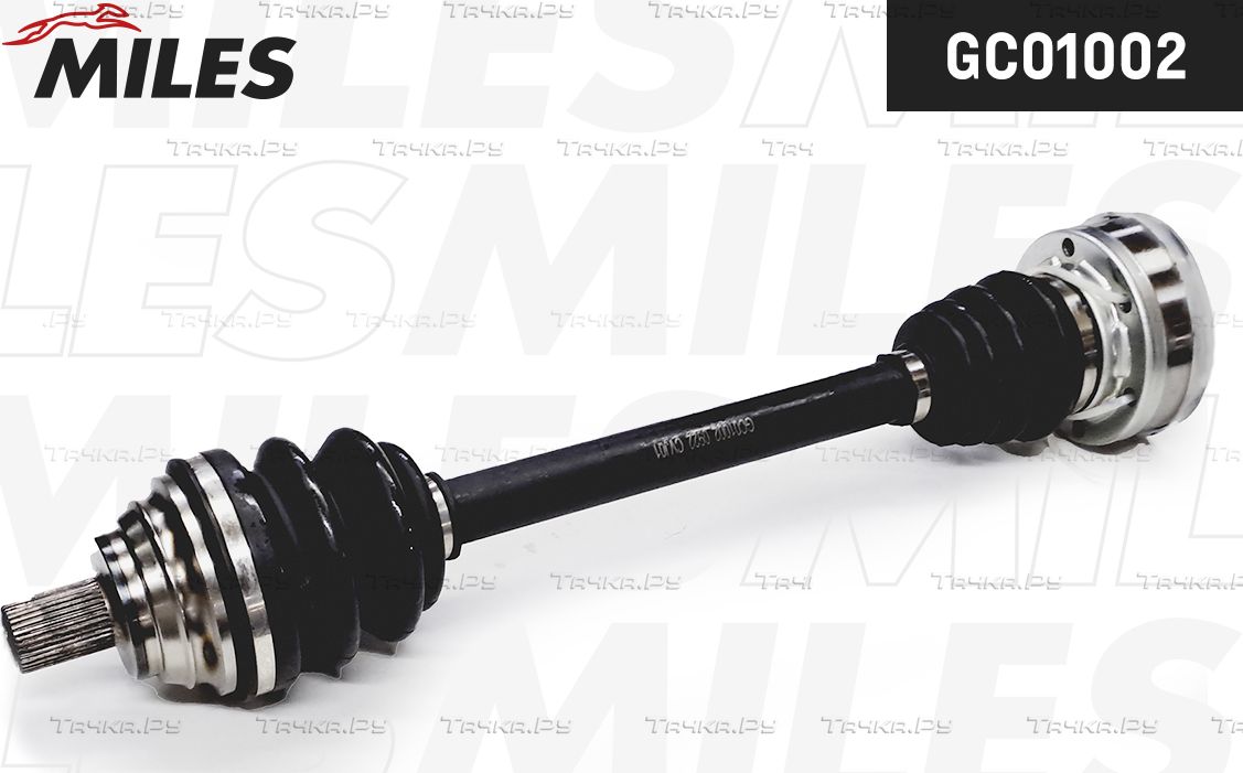 Полуось (привод в сборе, приводной вал) Miles левая для Volkswagen Golf VI 2007-2013. Артикул GC01002
