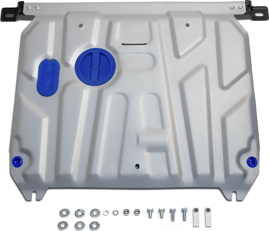 Защита алюминиевая Rival для картера и КПП Hyundai Solaris I 2010-2017. Артикул 333.2343.1