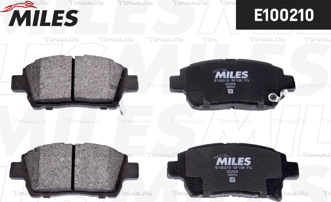 Тормозные колодки Miles (Semi-Metallic) для Toyota bB I 2000-2005. Артикул E100210