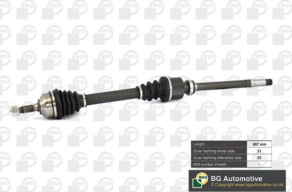 Полуось (привод в сборе, приводной вал) BGA. Артикул DS6714R