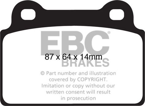 Тормозные колодки EBC Brakes. Артикул DP81985RP1