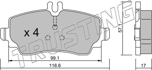 Тормозные колодки Trusting. Артикул 319.0